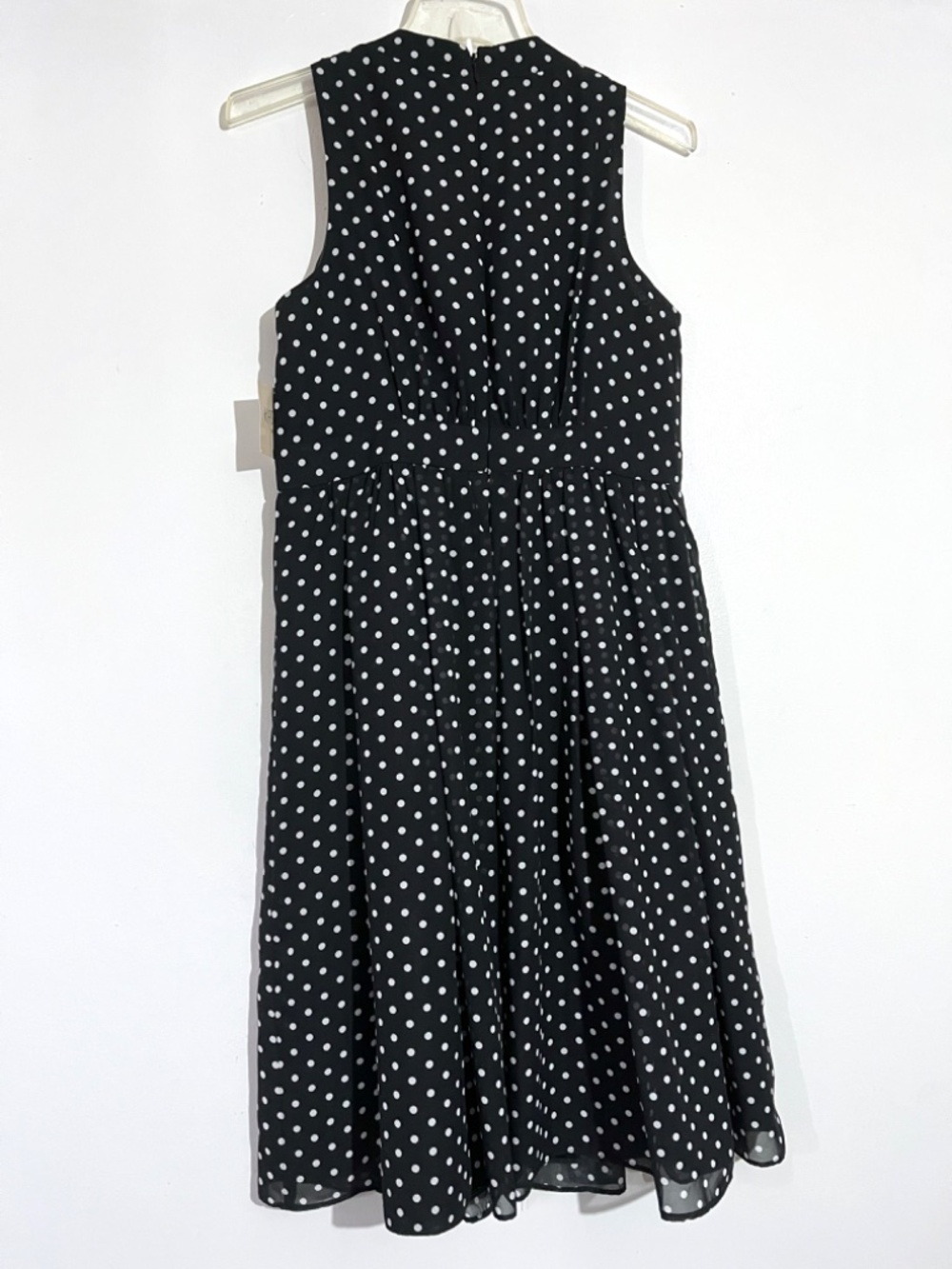 Kasper Polka Dot Tie Neck Dress - Picture 6 of 12
